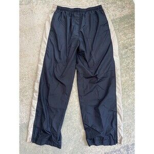 Nike Vintage 90s Lined Sz XL Windpants Track Pants Ankle Zip Black MENS Gray Tag